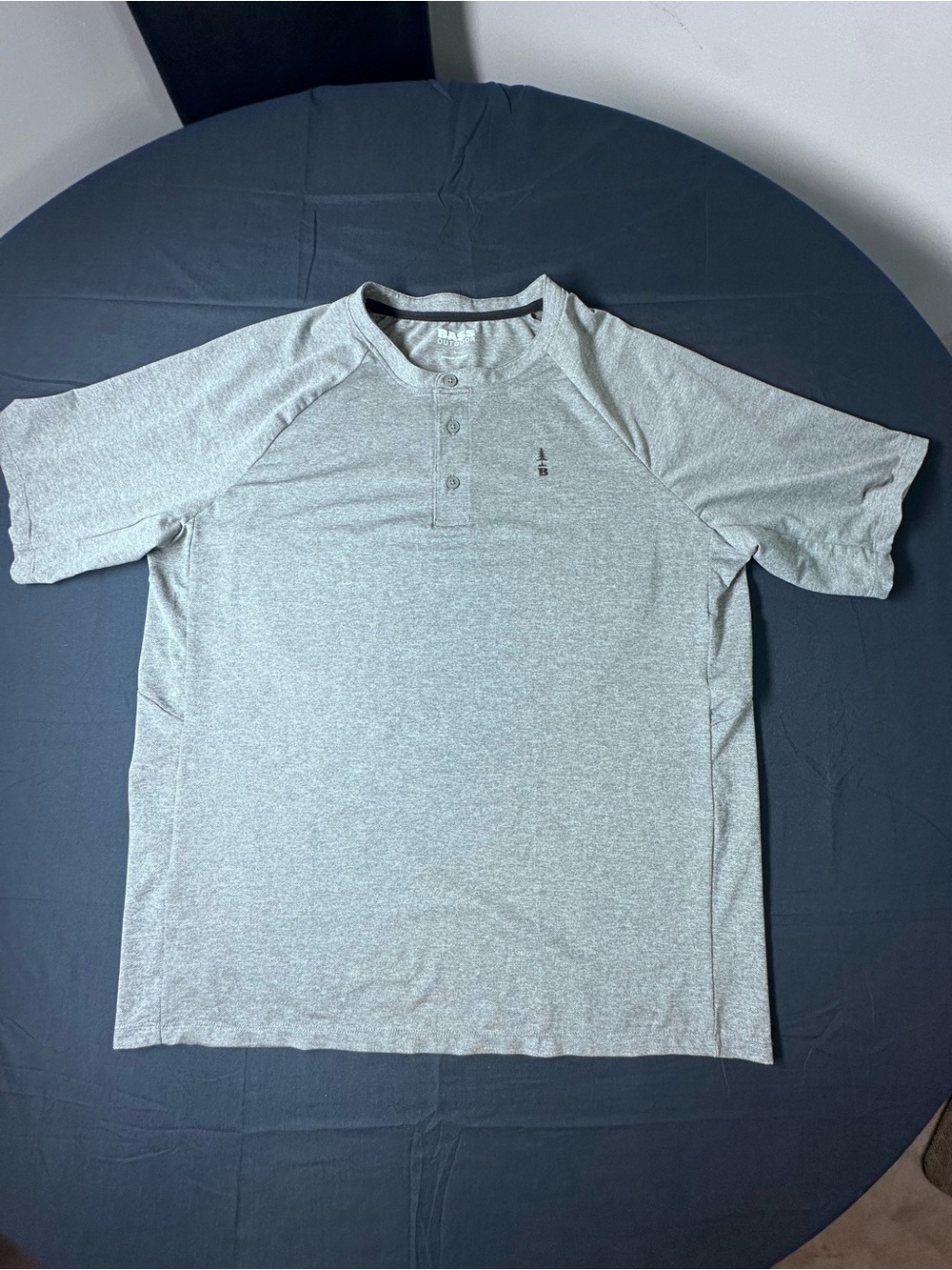 Bass Men’s Heather Gray Short-Sleeve Henley